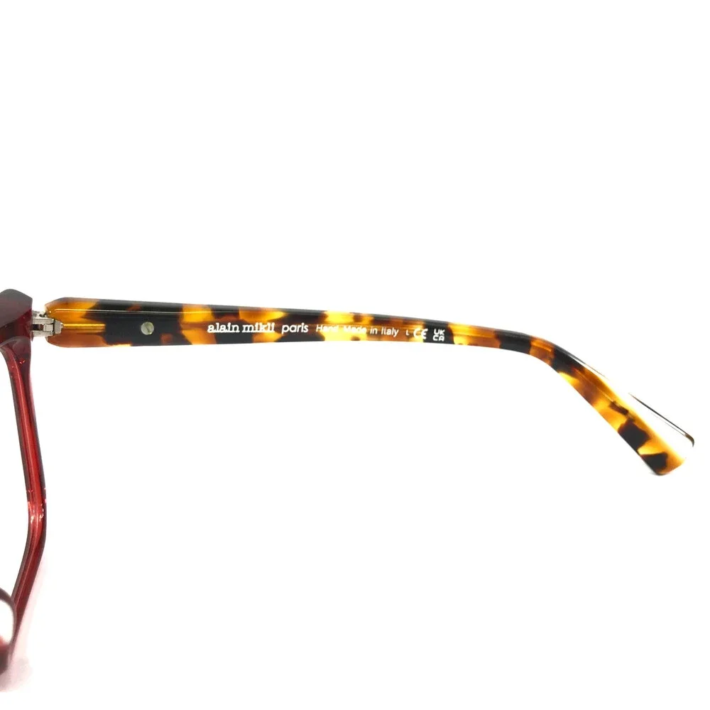 Alain Mikli Eyeglasses Frames A03149 005 Red Tortoise Square Full Rim 54-18-145